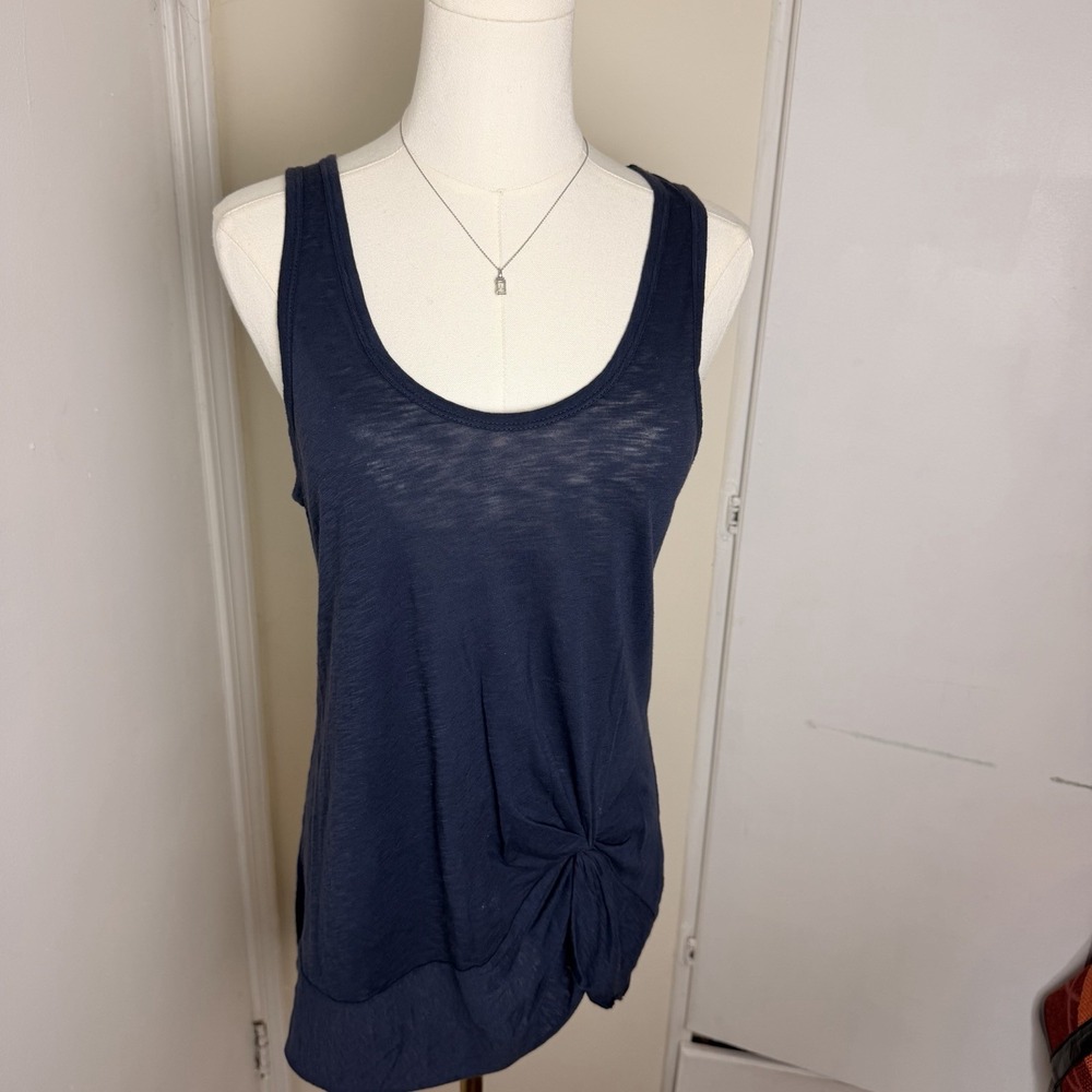 STATESIDE Women's Blue Supima Cotton Scoop Neck Tank Top Sz S
